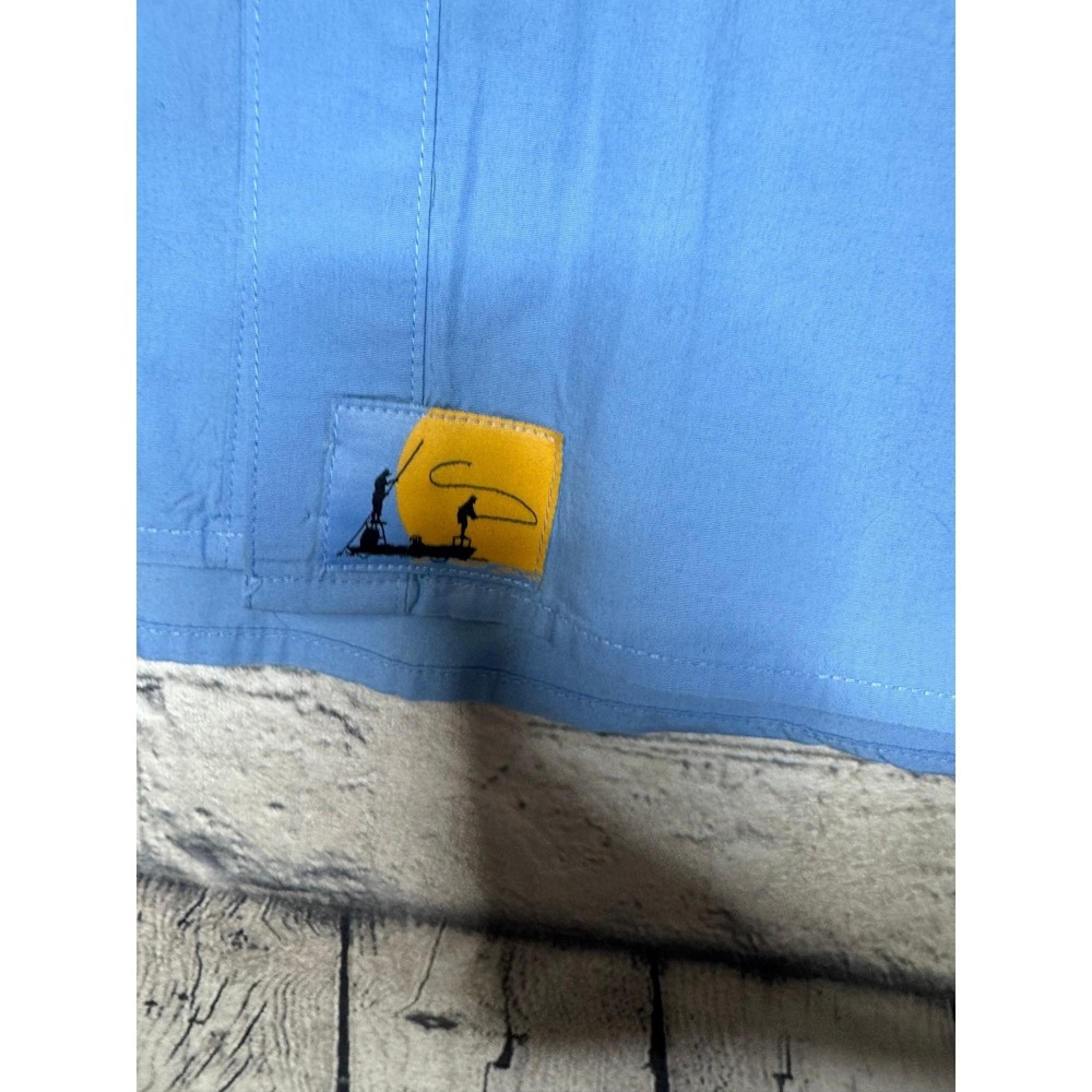 Columbia PFG‎ Performance Fishing Gear Blue Button Up Shirt Men's Size Large - Picture 4 of 9